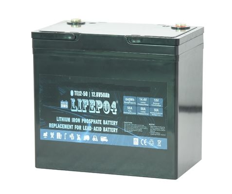 Batterie au lithium de secours portative de puissance d'ABS Lifepo4 12v 50ah
