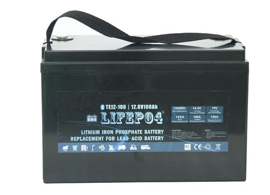Batterie portative du lithium Lifepo4 de l'ABS 12v 100ah pour la puissance de secours
